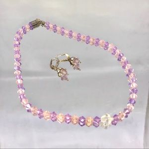 Crystal and sterling silver bracelet earrings